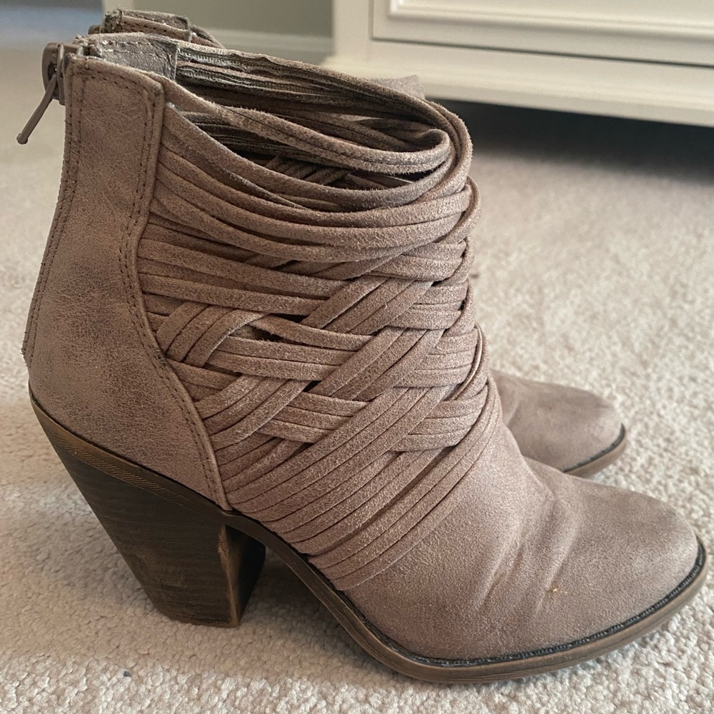 Tan booties